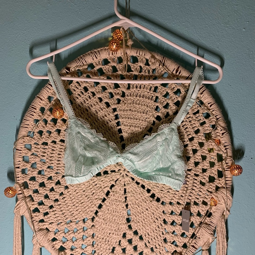 aerie, bralette, aqua blue, small, New with tag